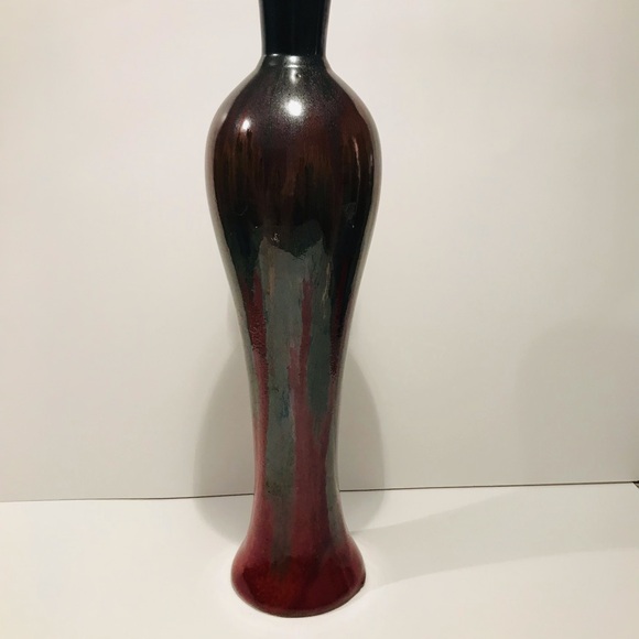 Vintage Chinese Red Glazed Art Vase 18” Tall - Picture 7 of 15